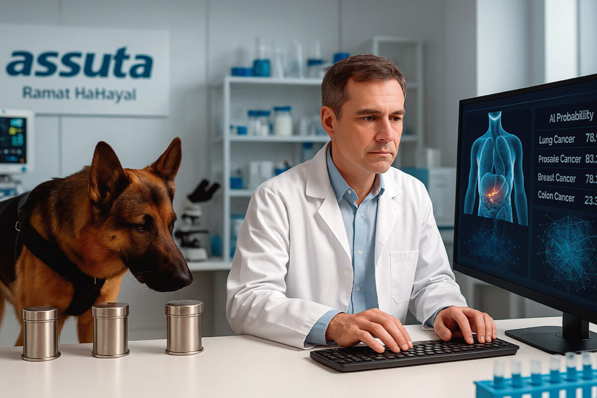 Innovador estudio en el Hospital Assuta Ramat HaHayal utiliza el olfato canino combinado con inteligencia artificial para detectar cuatro tipos de cáncer