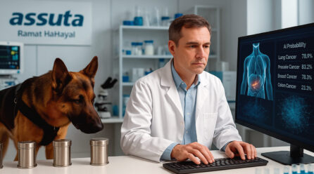 Innovador estudio en el Hospital Assuta Ramat HaHayal utiliza el olfato canino combinado con inteligencia artificial para detectar cuatro tipos de cáncer
