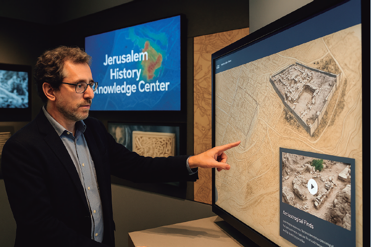Se inaugura el Ronnie Ellenblum Jerusalem History Knowledge Center, una innovadora plataforma digital que integra mapas, hallazgos arqueológicos y contenidos multimedia